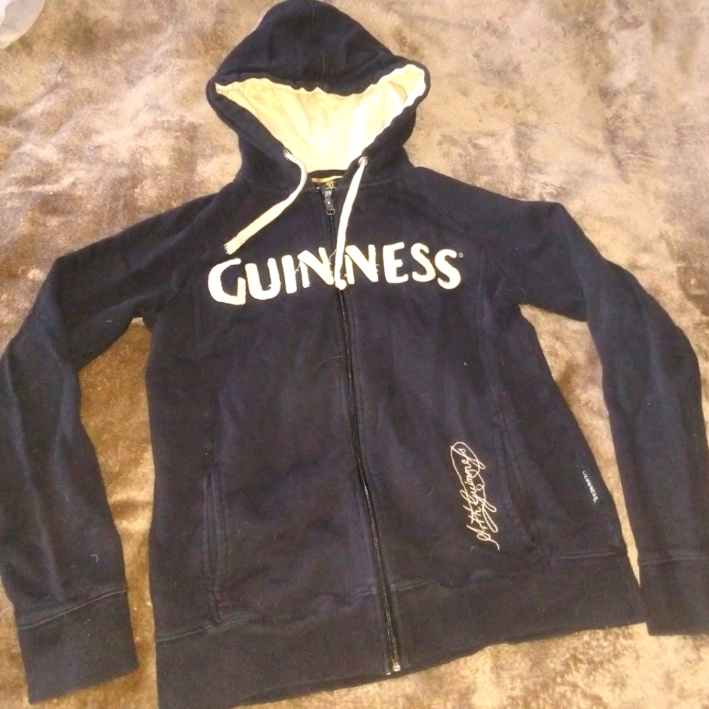 Guinness zip up hoodie sweater